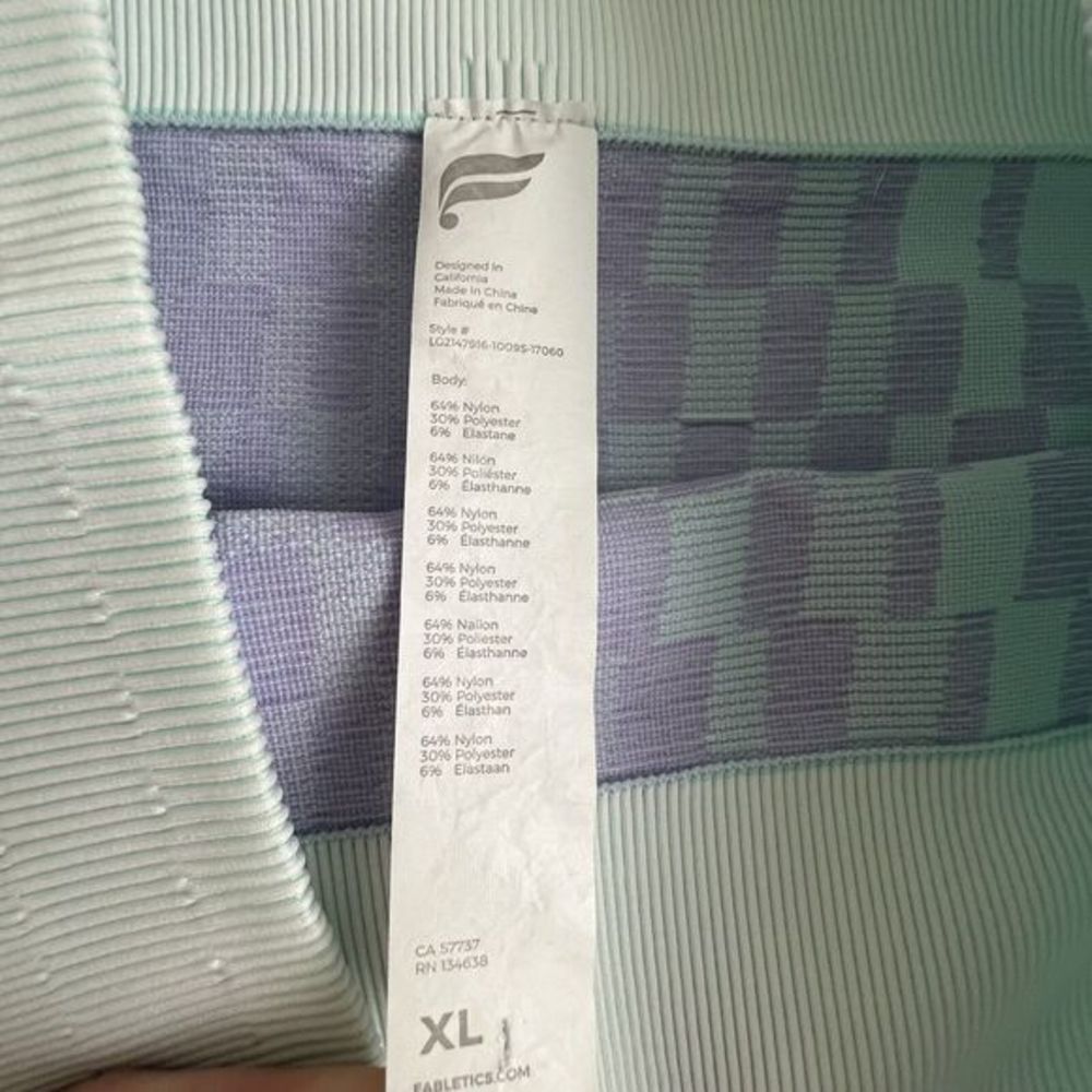 Fabletics Womens Multicolored Checkered High Waisted Seamless‎ 7/8 Leggings XL - Picture 8 of 8